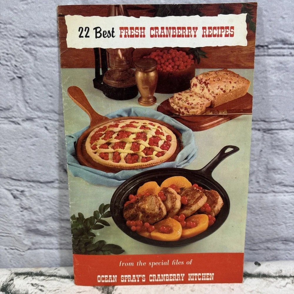 Rare Vintage 1970s 22 BEST FRESH CRANBERRY RECIPES Ocean Spray Cranberry Kitchen